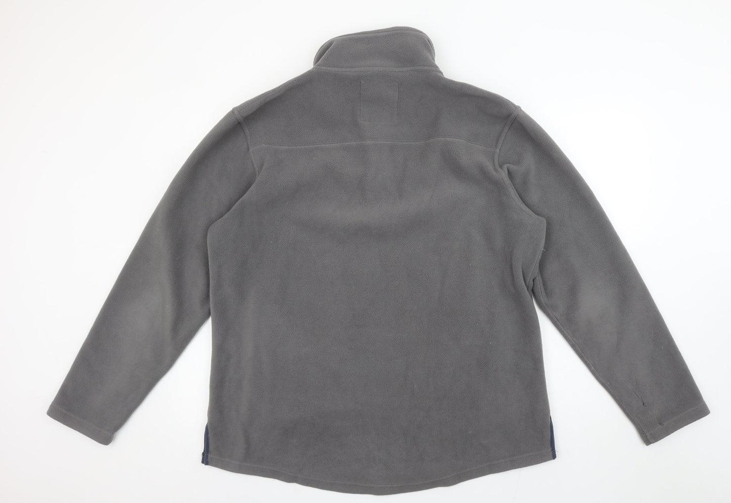 Crew Clothing Co. Men's Grey Fleece 1/2 Zip Pullover Sweatshirt Large