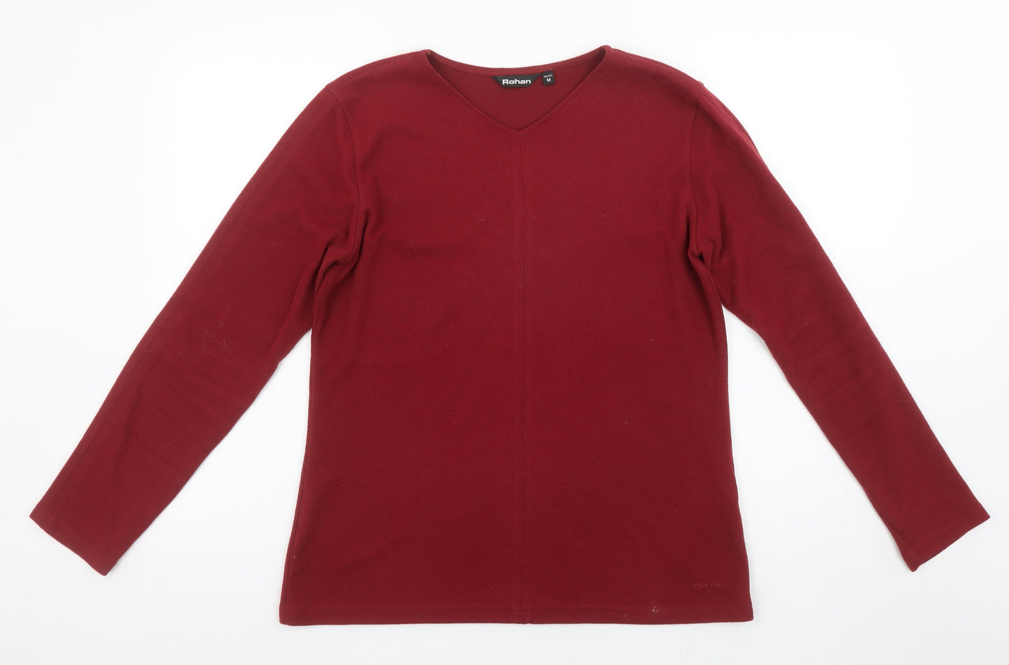 Rohan Womens Red Pullover Sweatshirt V-Neck Long Sleeve M