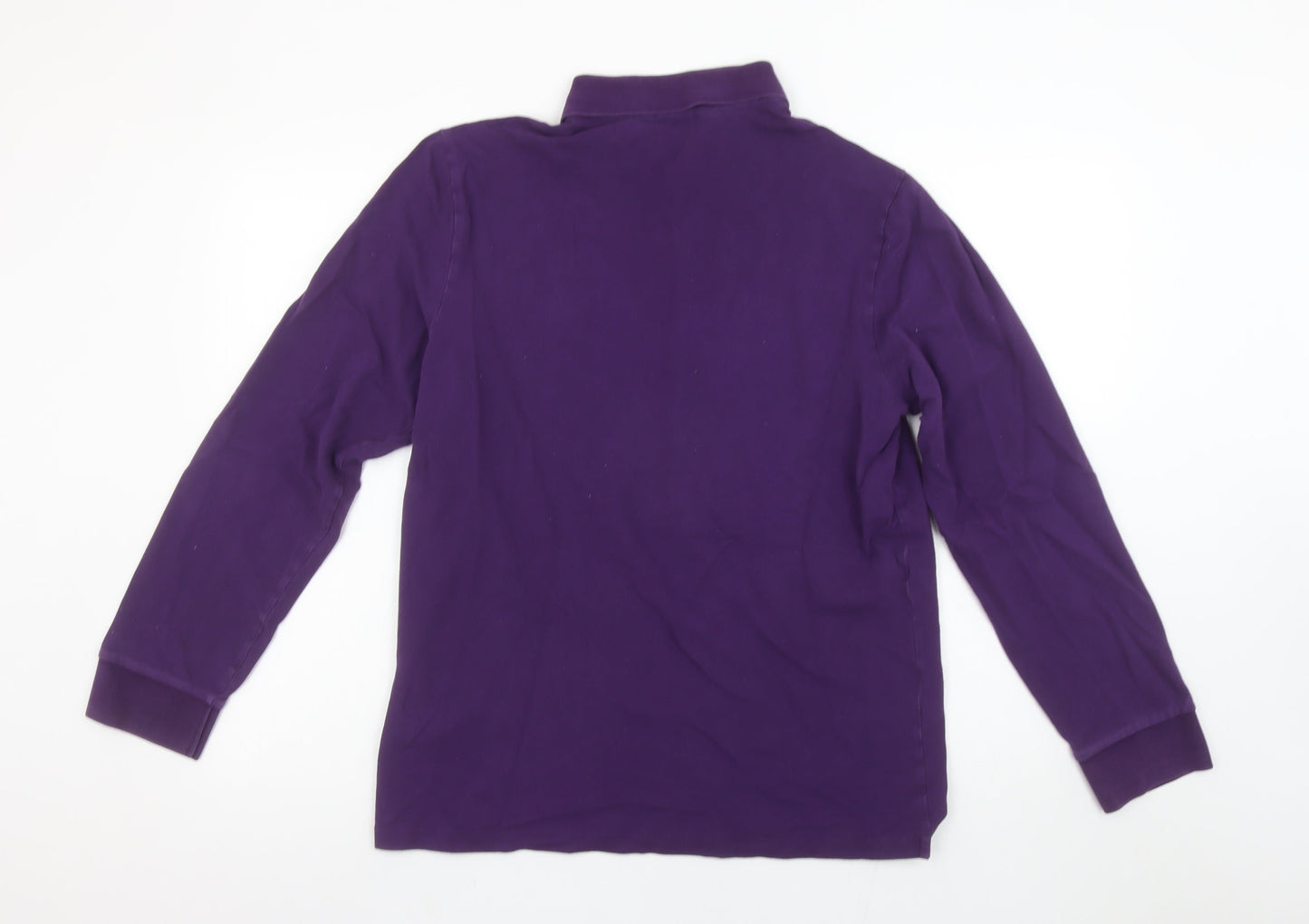 Hugo Boss Men's Purple Slim Fit Long Sleeve Polo Shirt XL