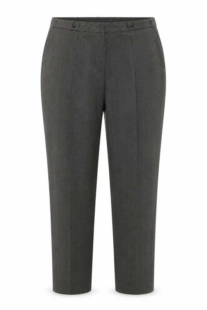 Marks and Spencer Women’s Grey Straight Leg Trousers UK 20 Short