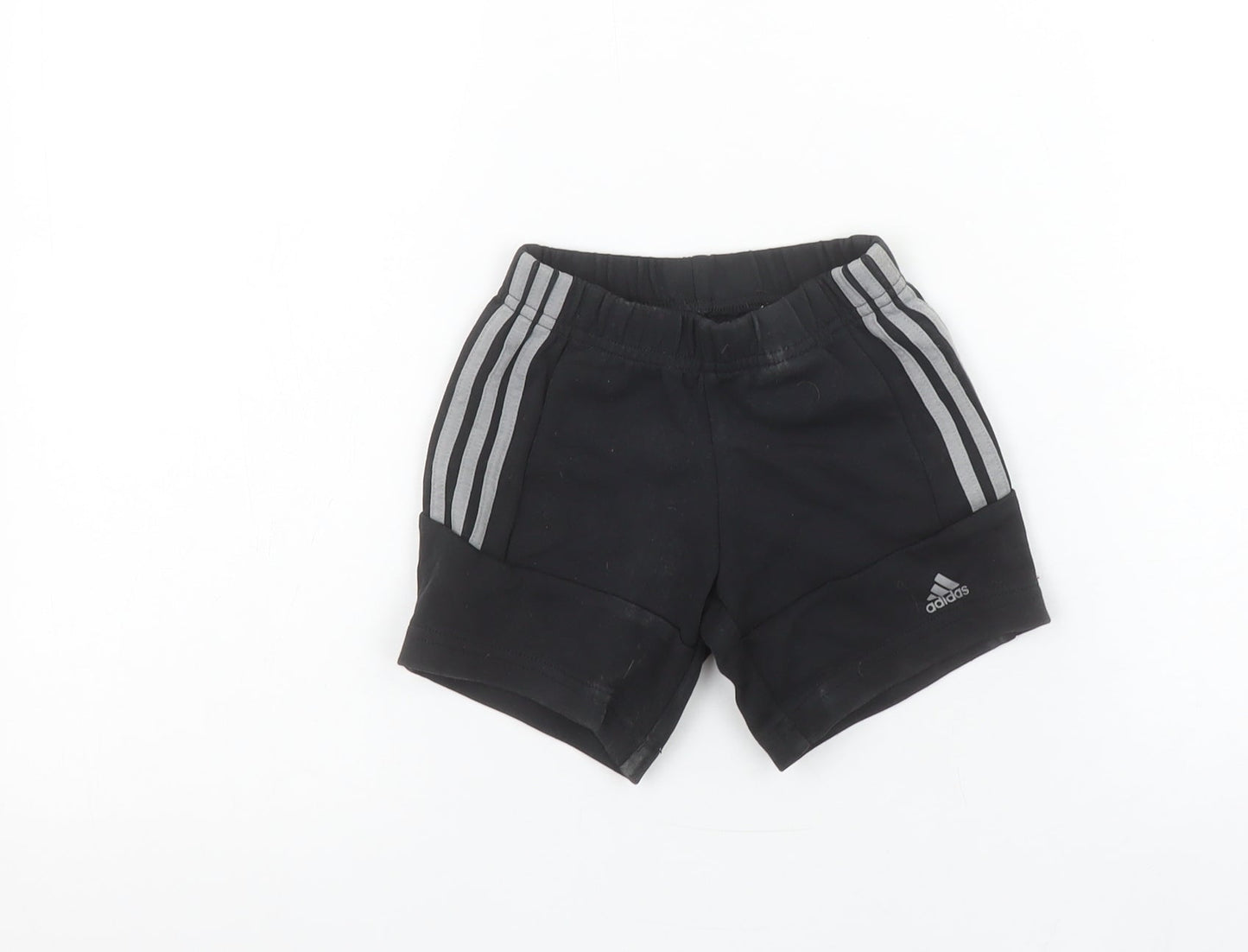 Adidas Unisex Baby Black 12-18M Elastic Waist Active Shorts