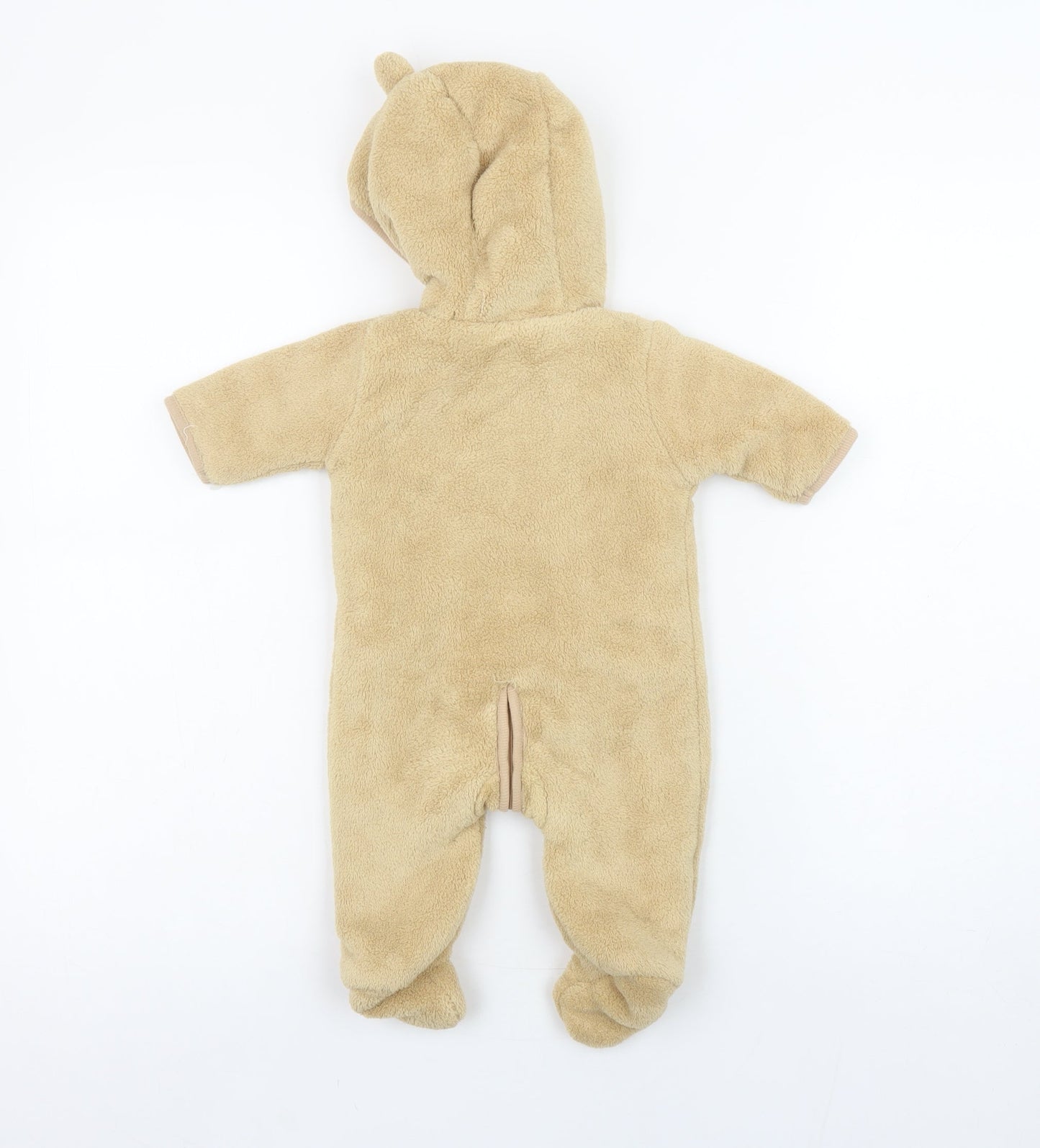 Absorba Unisex Baby Beige Hooded Fleece Snowsuit 3-6 Months with Ears