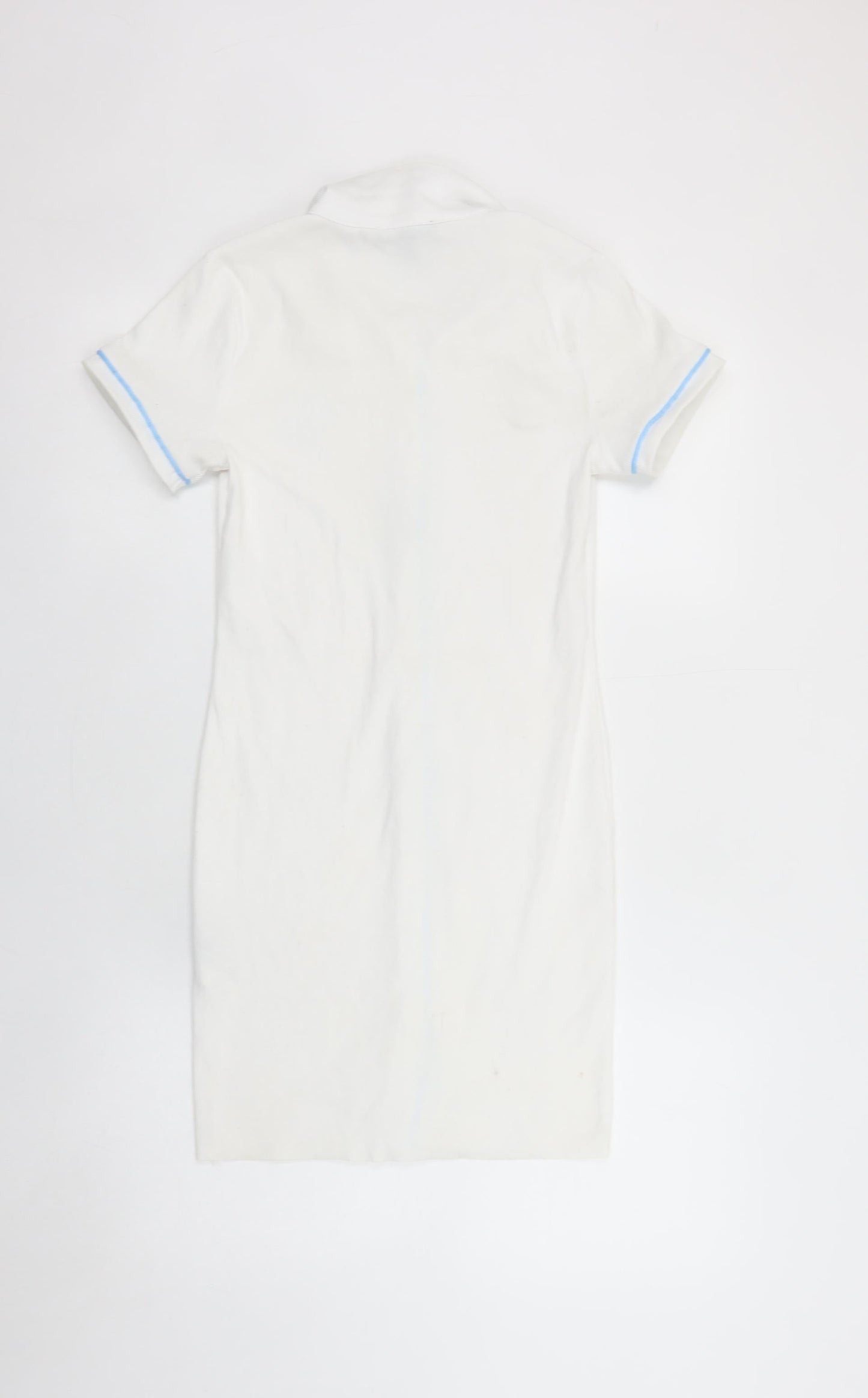 Forever 21 Women's White Collared Short Sleeve Shirt Dress Size S