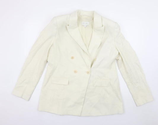Marks and Spencer Women’s Ivory Double-Breasted Blazer Size 16
