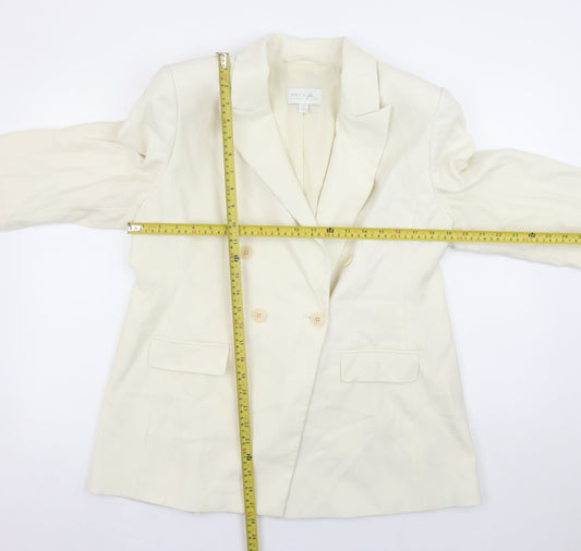 Marks and Spencer Women’s Ivory Double-Breasted Blazer Size 16
