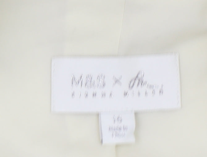 Marks and Spencer Women’s Ivory Double-Breasted Blazer Size 16