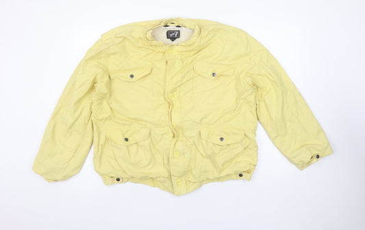 Eaton Leisure 7 Men's Yellow Cotton Button Casual Lightweight Jacket L