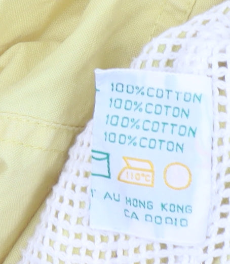 Eaton Leisure 7 Men's Yellow Cotton Button Casual Lightweight Jacket L