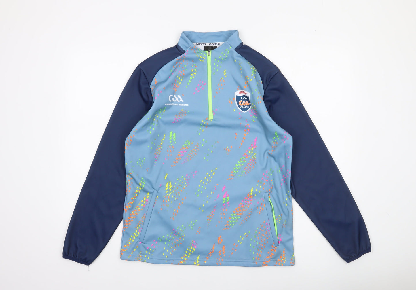 Masita Boys Blue 1/4 Zip Long Sleeve Sports Top 5 Years