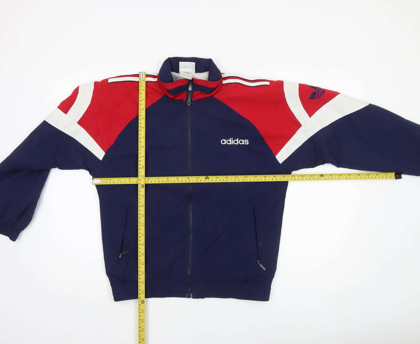 Adidas Boys Blue Red Colourblock Full Zip Track Jacket 14 Years
