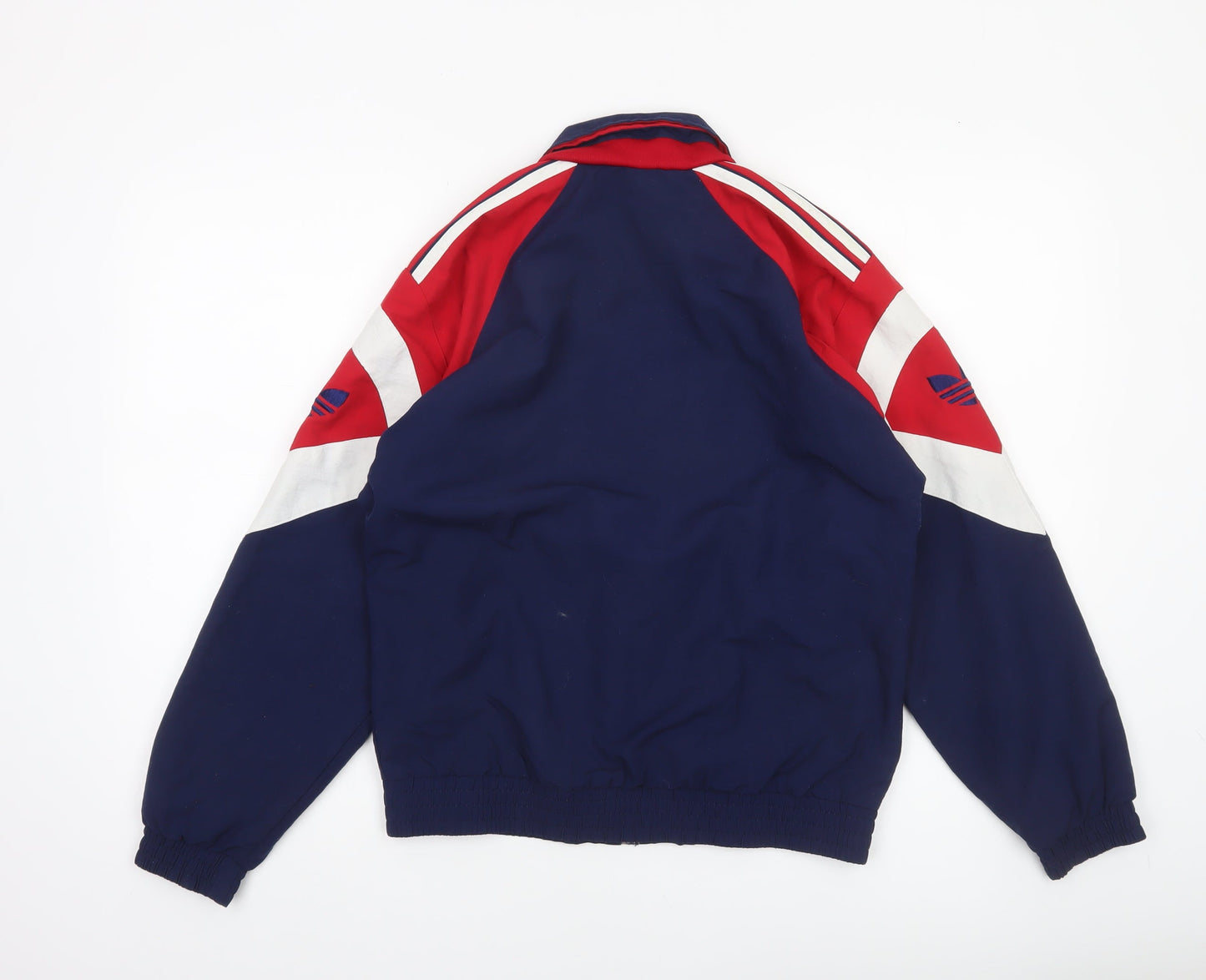 Adidas Boys Blue Red Colourblock Full Zip Track Jacket 14 Years