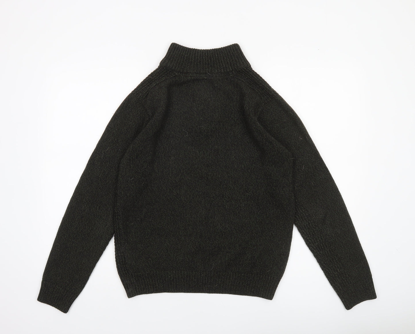 Threadbare Men’s Green Wool Blend Henley Jumper Size S Long Sleeve