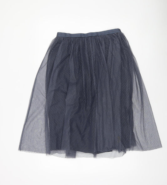 Needle & Thread Women's Blue A-Line Polka Dot Tulle Midi Skirt UK 10