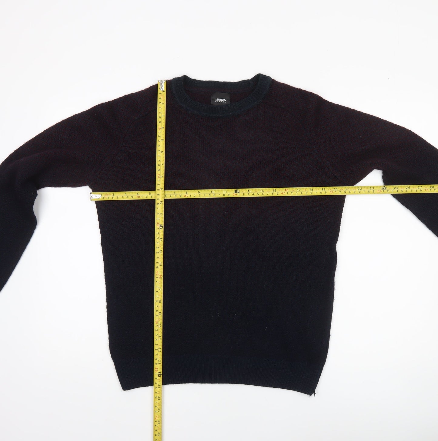 Burton Menswear London Men's Black Crew Neck Acrylic Jumper M