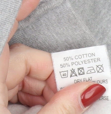 R.W.C Men’s Grey Full Zip Hoodie Sweatshirt Size L Regular Fit