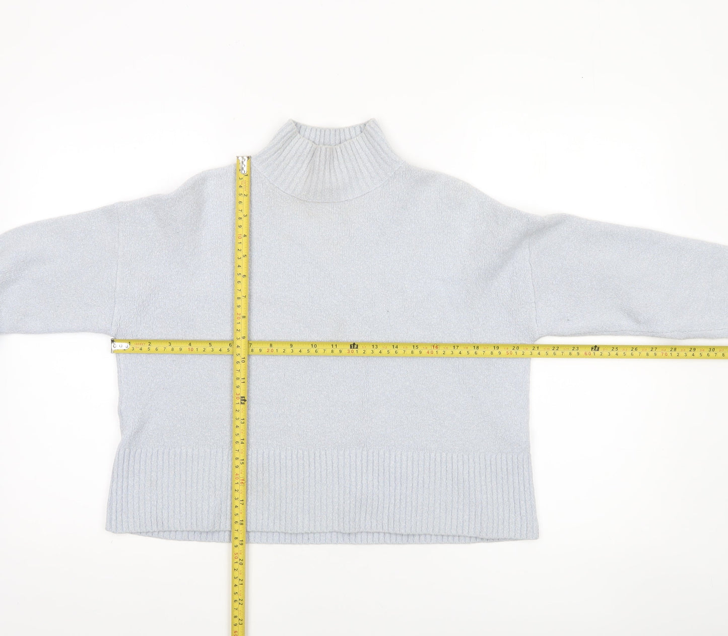 & Other Stories Women’s Grey Mock Neck Knit Jumper S