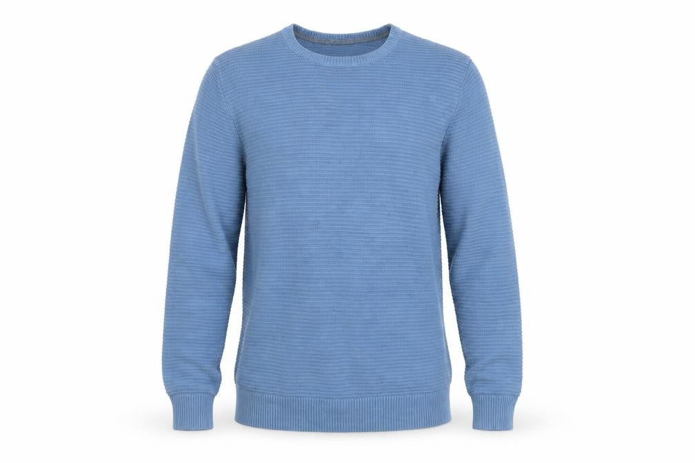 Marks and Spencer Men’s Blue Cotton Pullover Jumper L Tailored Fit