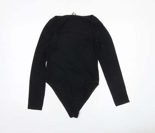 Miss Selfridge Women's Black Long Sleeve Bodysuit UK 14