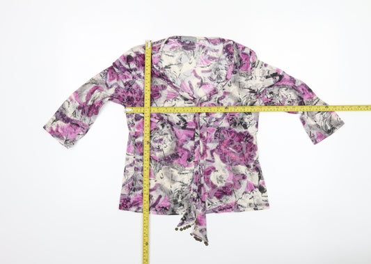 Marks and Spencer Per Una Women’s Multicoloured Floral Wrap Blouse Size 12