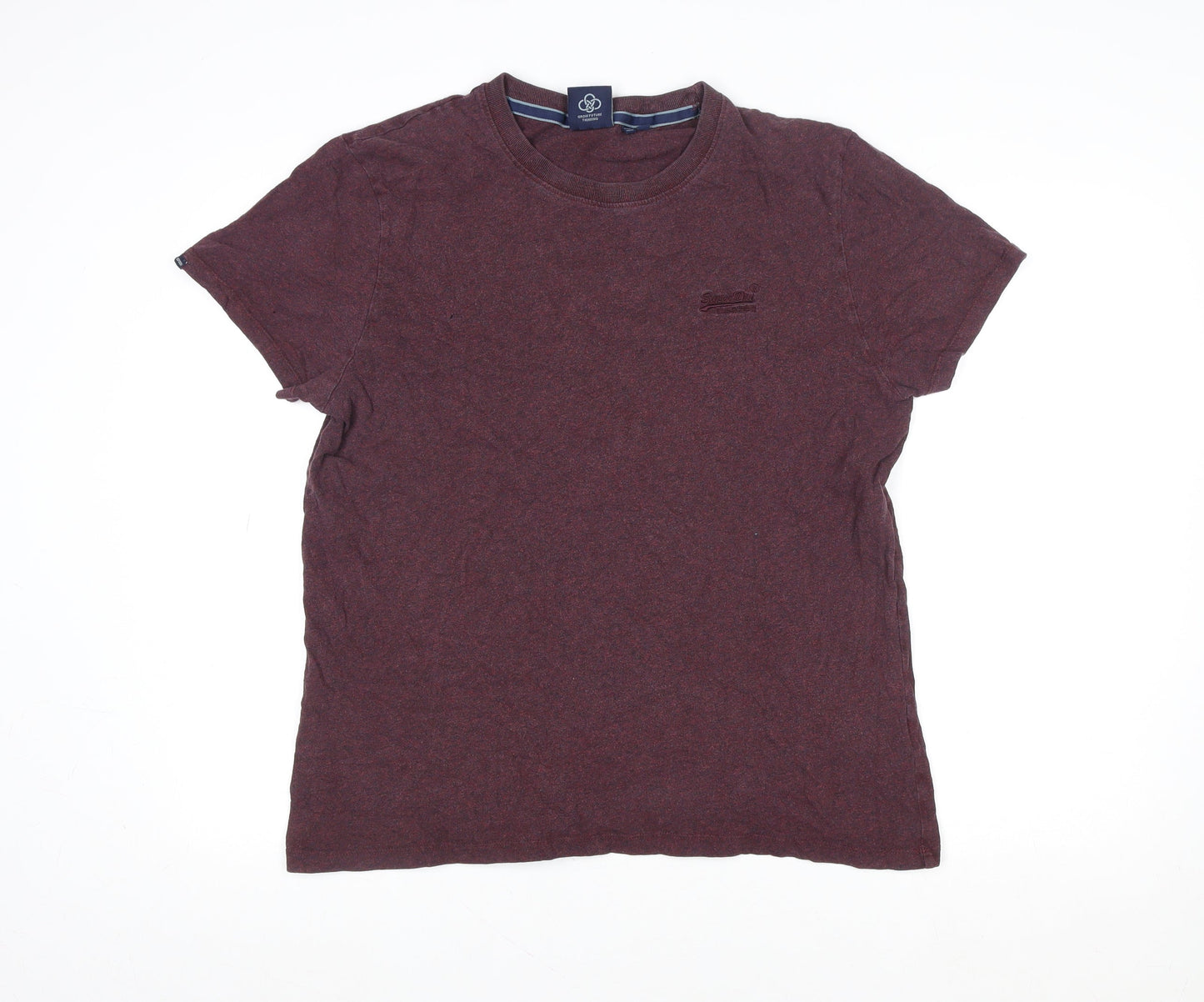 Superdry Men's XL Red Organic Cotton Crew Neck T-Shirt