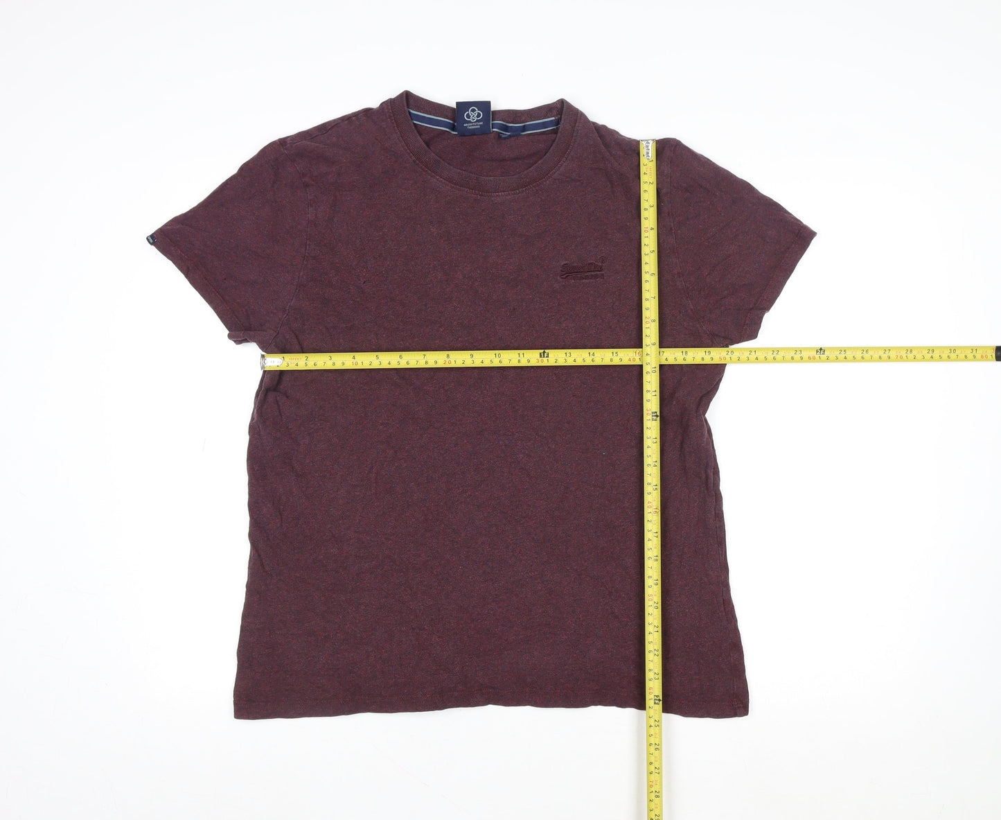 Superdry Men's XL Red Organic Cotton Crew Neck T-Shirt