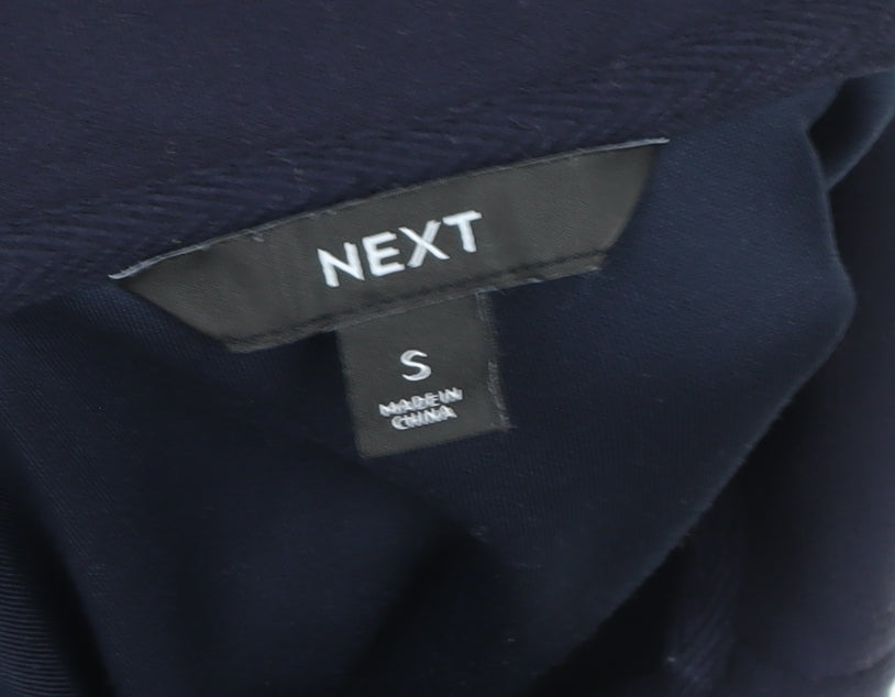 Next Women Navy Blue Collared Pullover Sweatshirt Size S