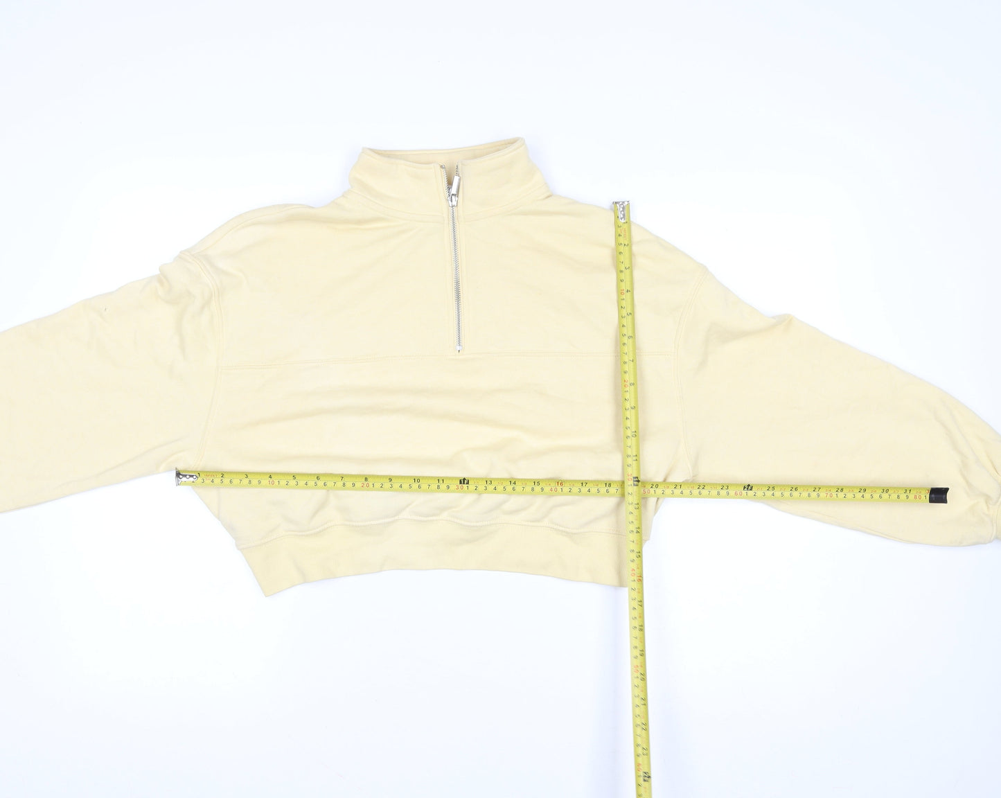 H&M Divided Women Beige 1/2 Zip Pullover Sweatshirt M UK 12
