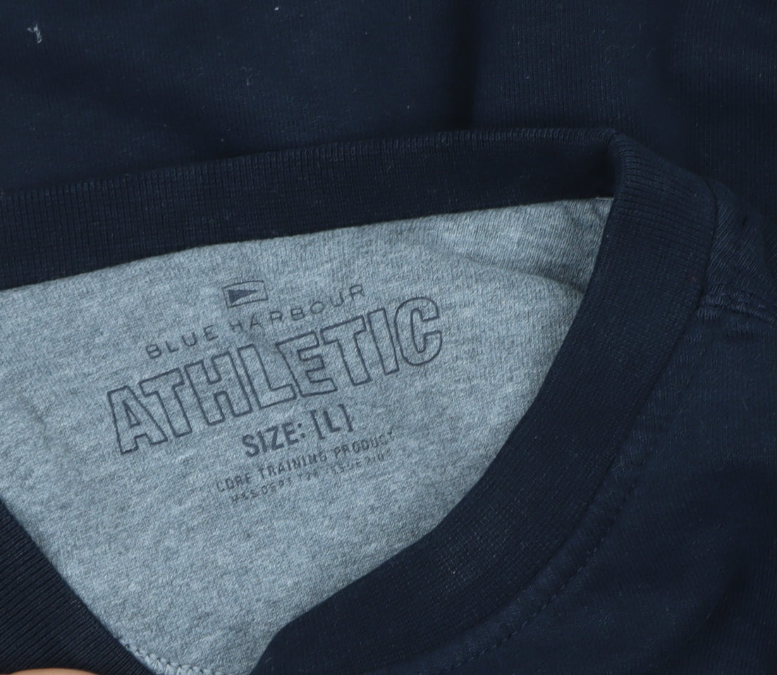 Marks and Spencer Blue Harbour Men's Blue L Crew Neck Sweatshirt