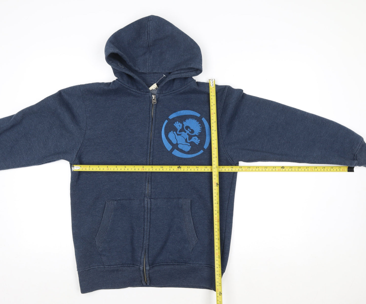 Saltrock Boys Blue Full Zip Hooded Fleece Lined Jacket 13 Years