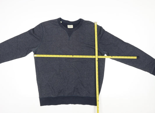 Selected Homme Men's Blue Crew Neck Cotton Sweatshirt Size L