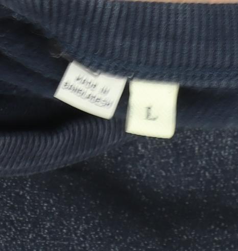 Selected Homme Men's Blue Crew Neck Cotton Sweatshirt Size L