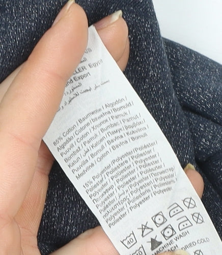 Selected Homme Men's Blue Crew Neck Cotton Sweatshirt Size L