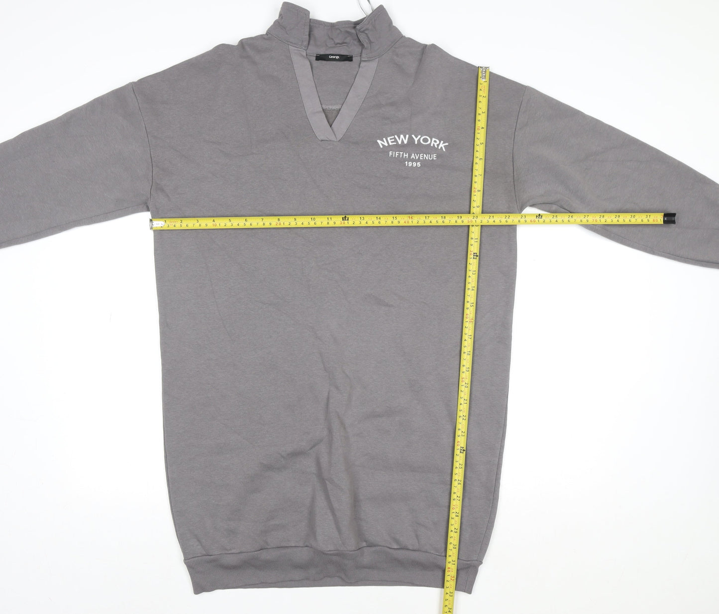 George Women’s Grey Long Sleeve Pullover Sweatshirt Size 14