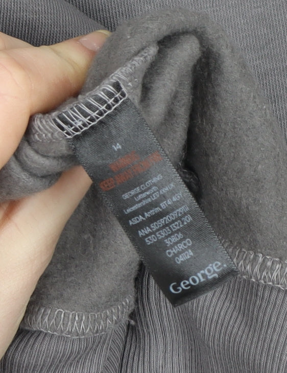 George Women’s Grey Long Sleeve Pullover Sweatshirt Size 14