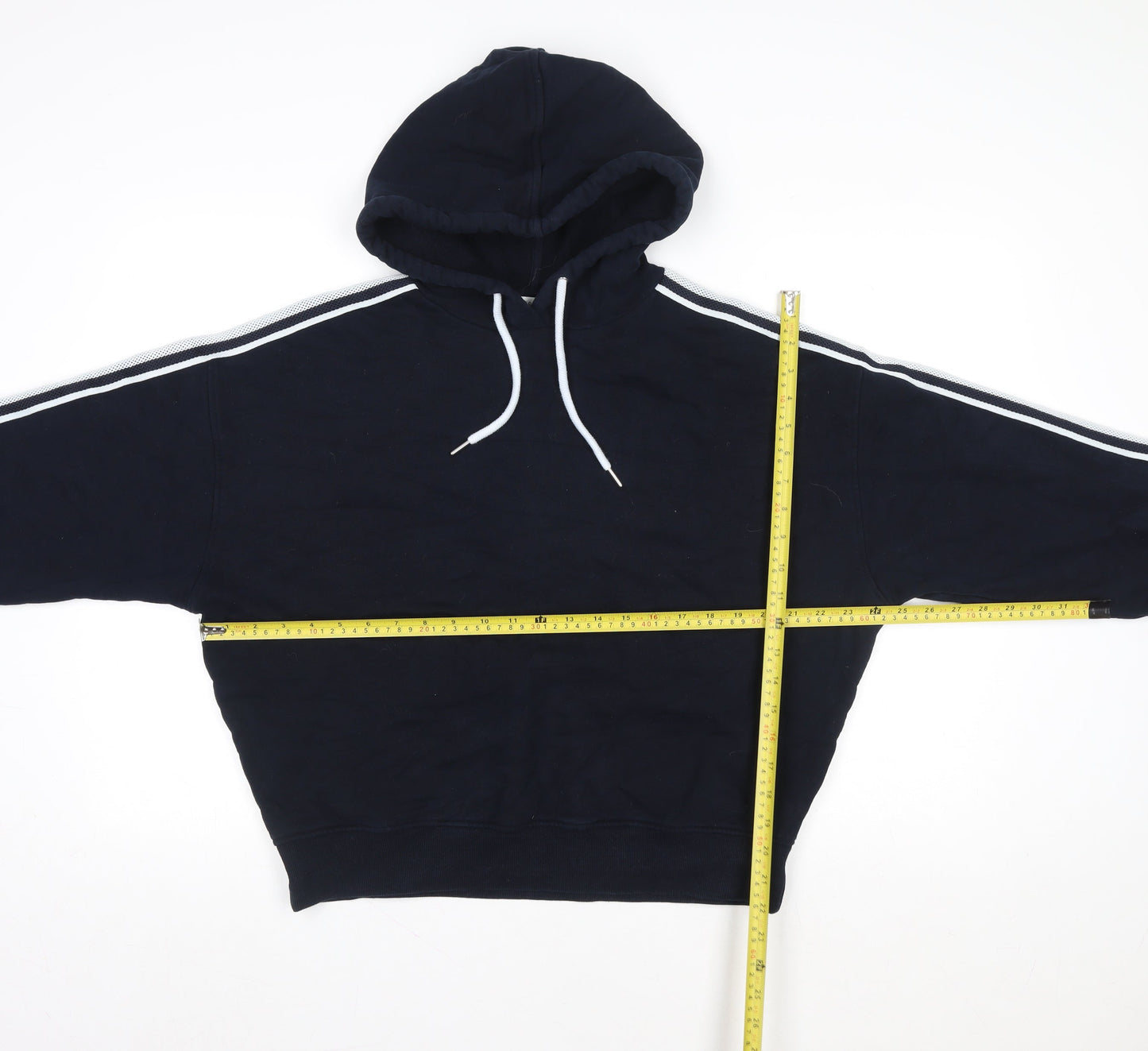 Marks and Spencer Women Navy Blue Pullover Hoodie Medium Cotton Blend