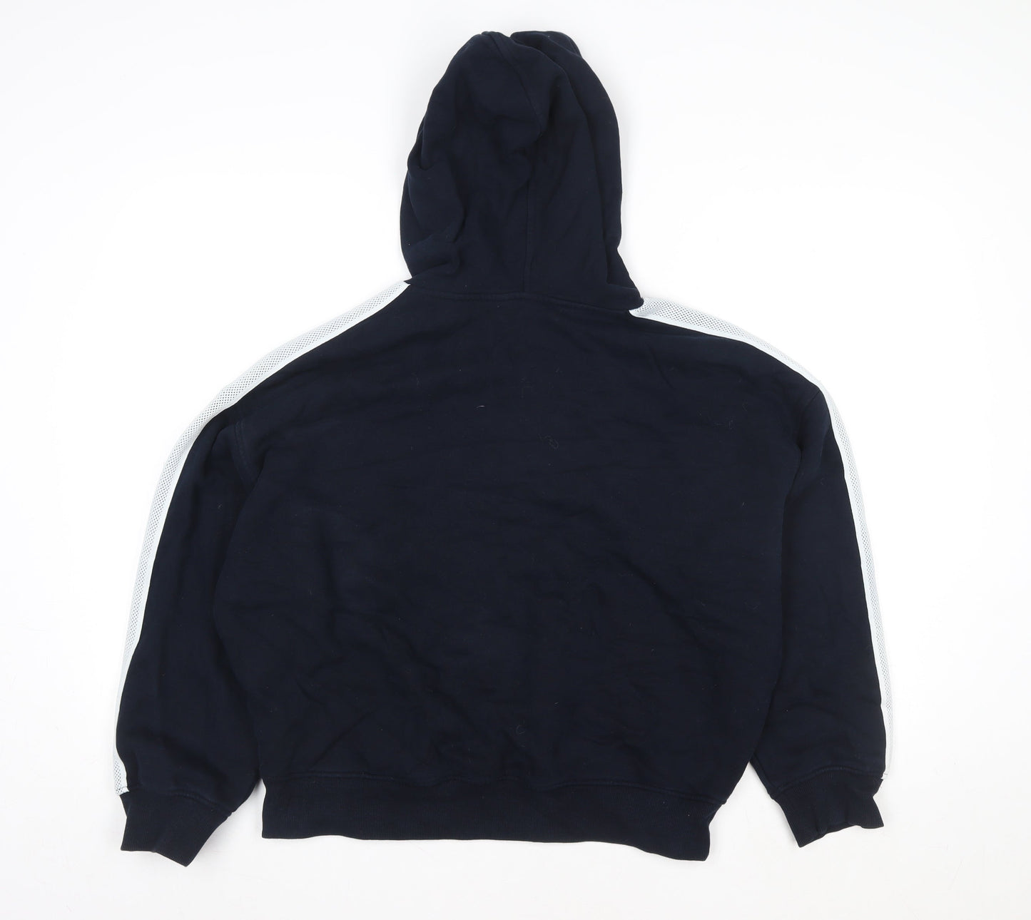 Marks and Spencer Women Navy Blue Pullover Hoodie Medium Cotton Blend