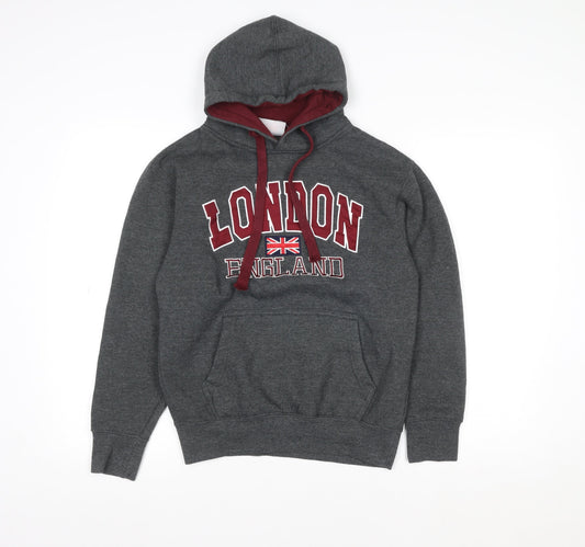 Zone One Men's Grey London England Pullover Hoodie XS