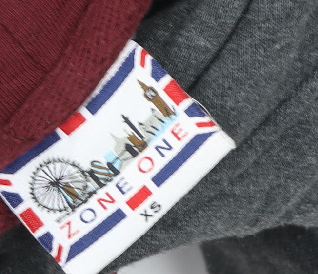 Zone One Men's Grey London England Pullover Hoodie XS