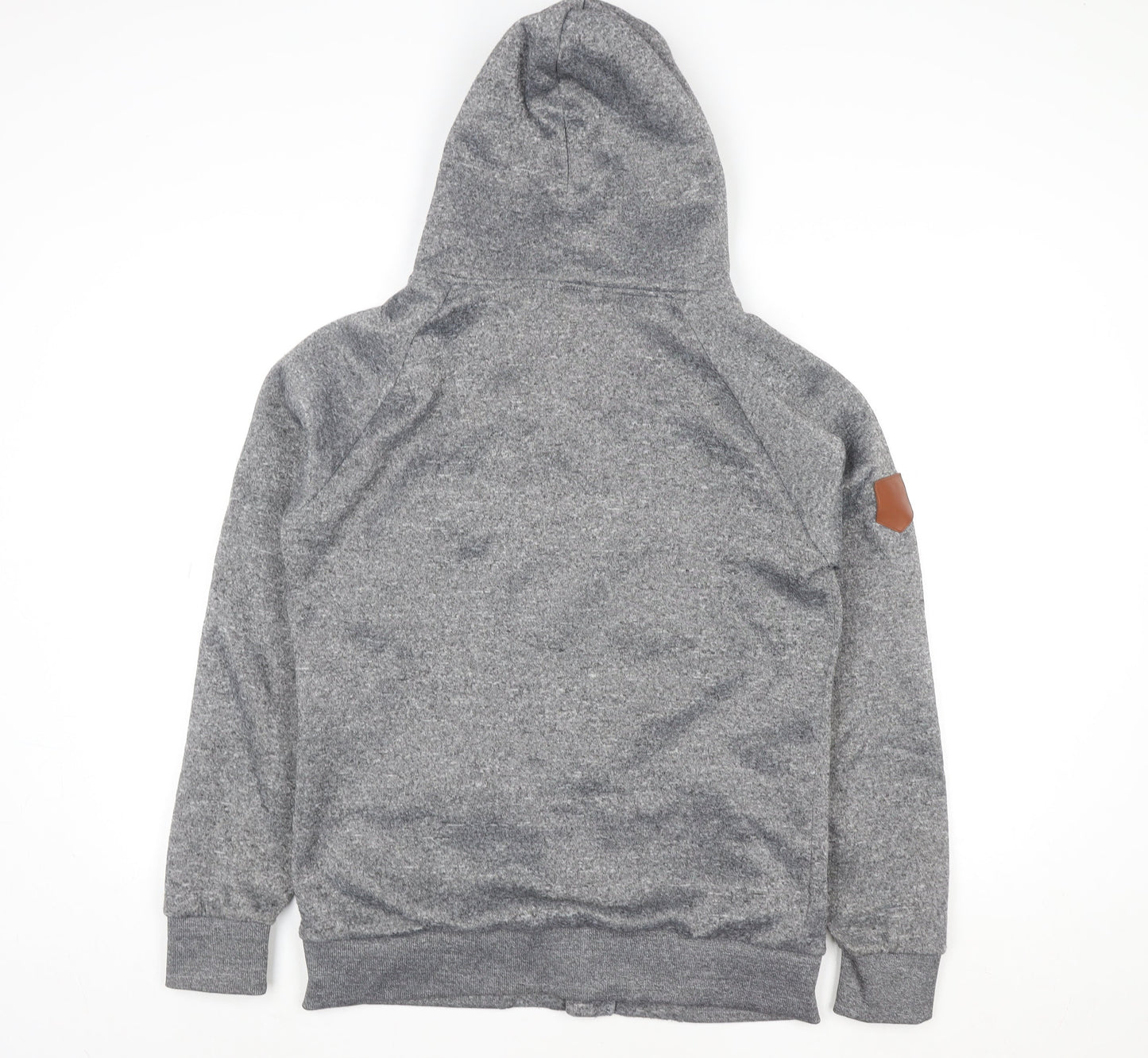 SIMHWRSS Men’s Grey Full Zip Hooded Jacket Size L Cotton Blend