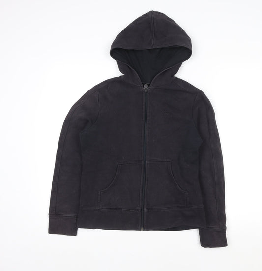 Reebok Men's Black Small Hooded Full Zip Cotton Fleece Jacket