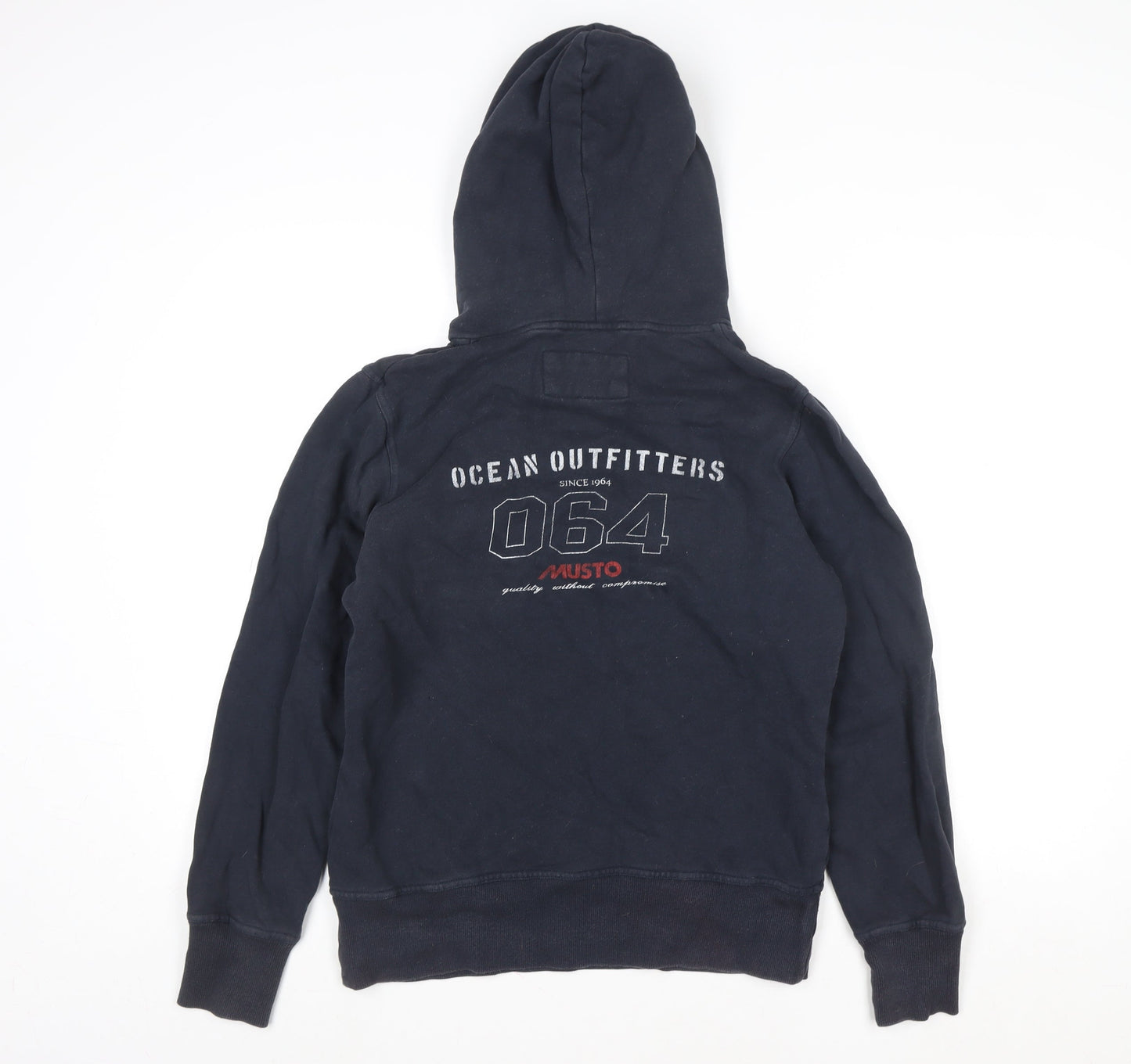 Musto Women's Navy Pullover Hoodie Size 12 Ocean Outfitters Print