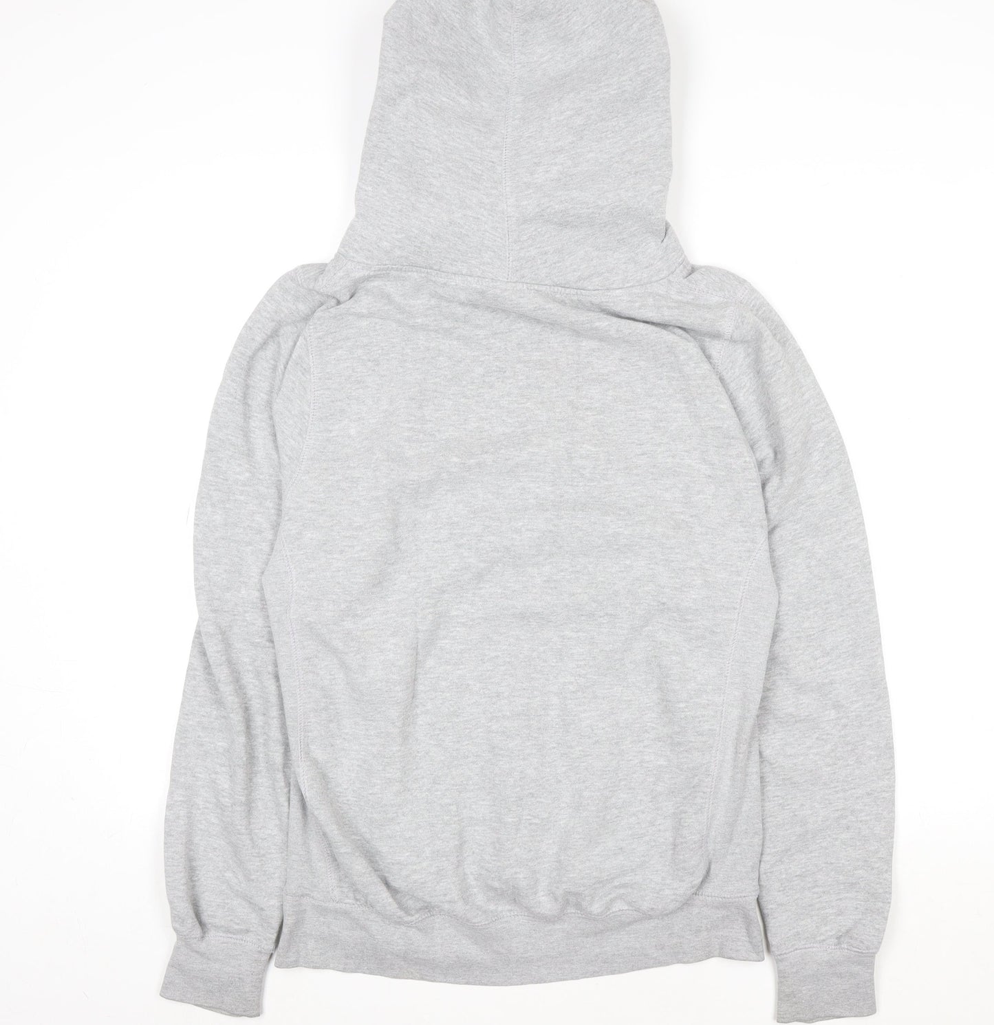 Made The Label Grey HELLO Hoodie Women M Cotton Blend Pullover