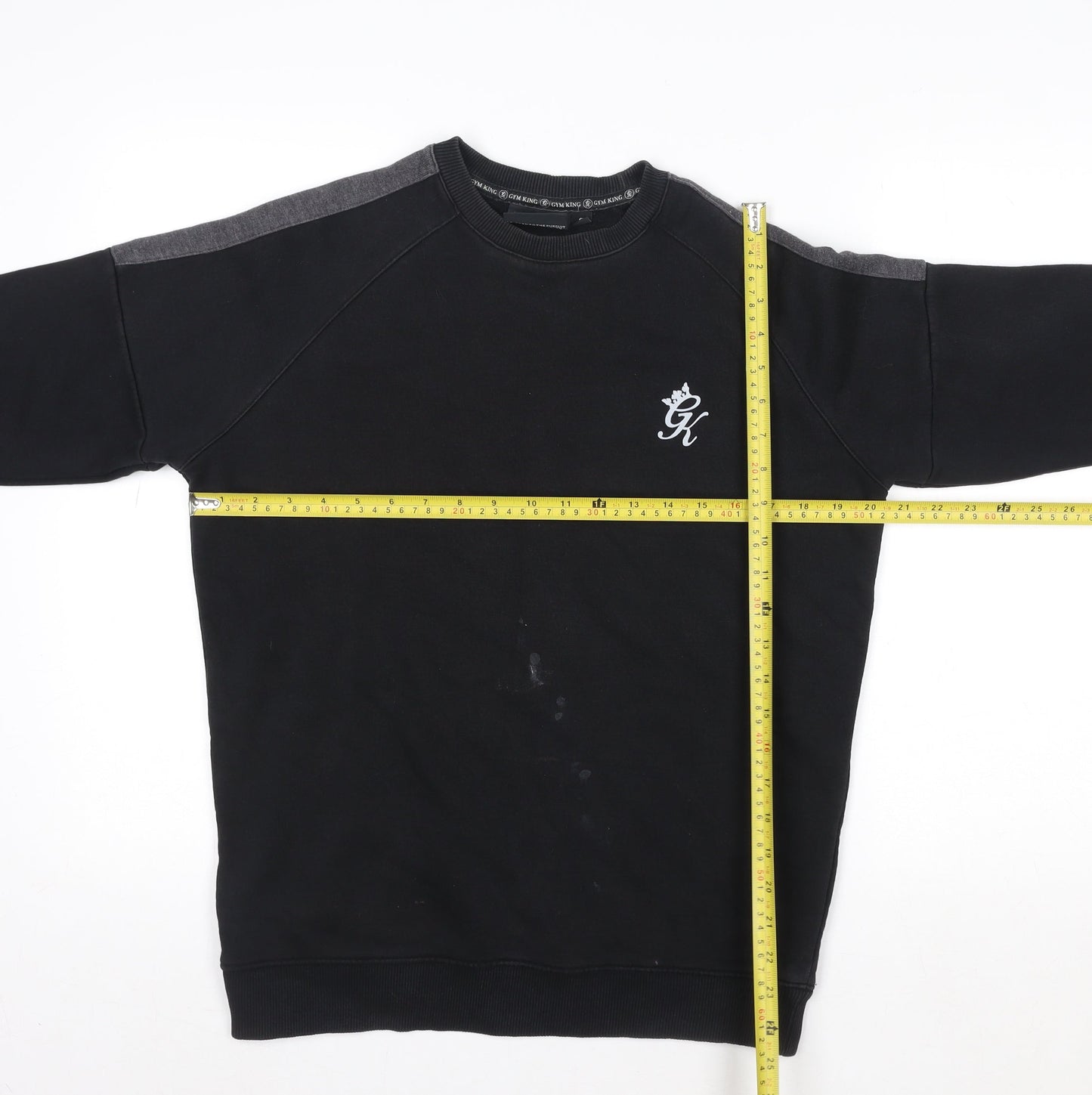 Gym King Men's Black Small Pullover Sweatshirt Logo Fleece