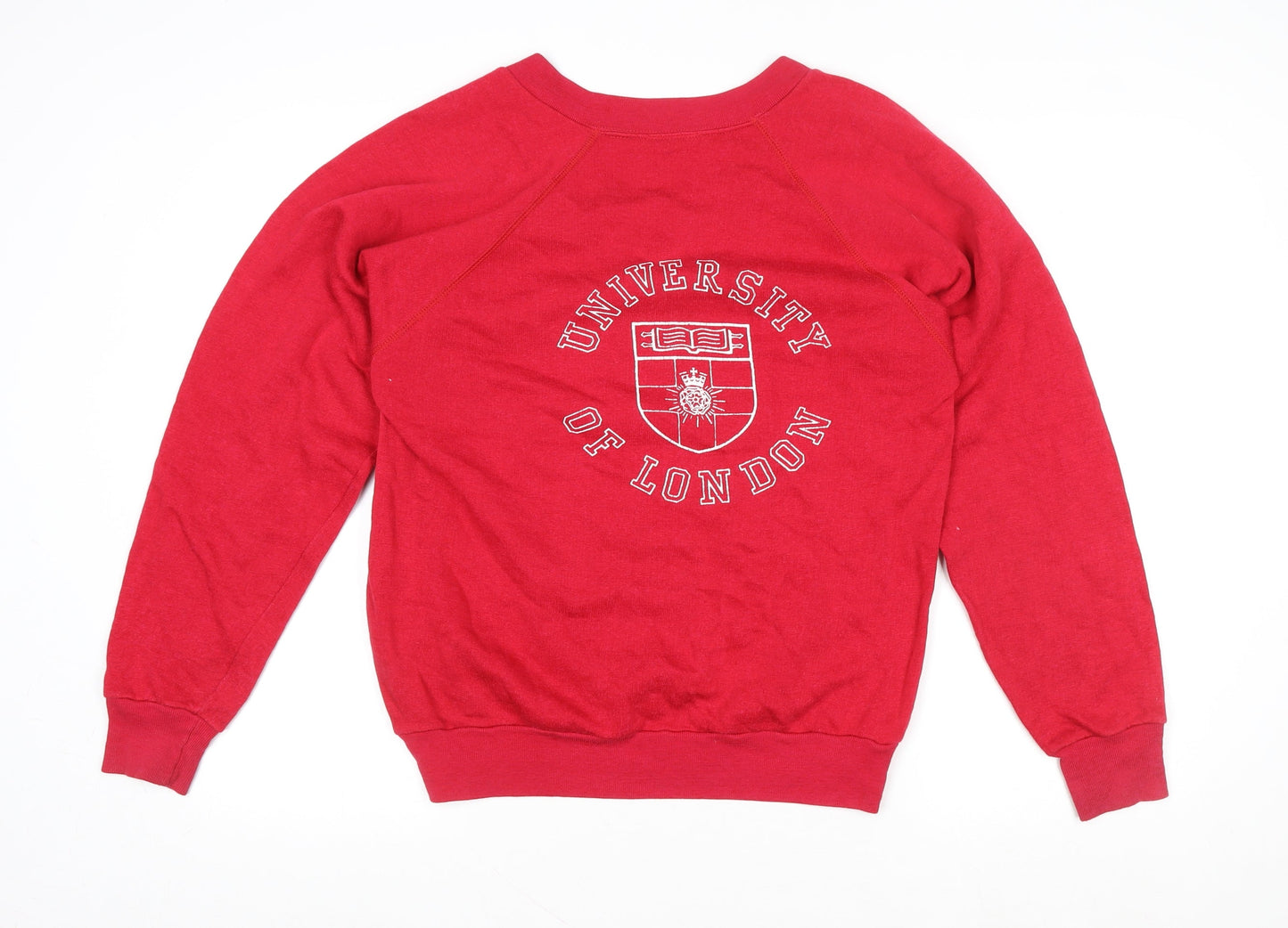 Probert University of London Red V-Neck Womens Sweatshirt Size L