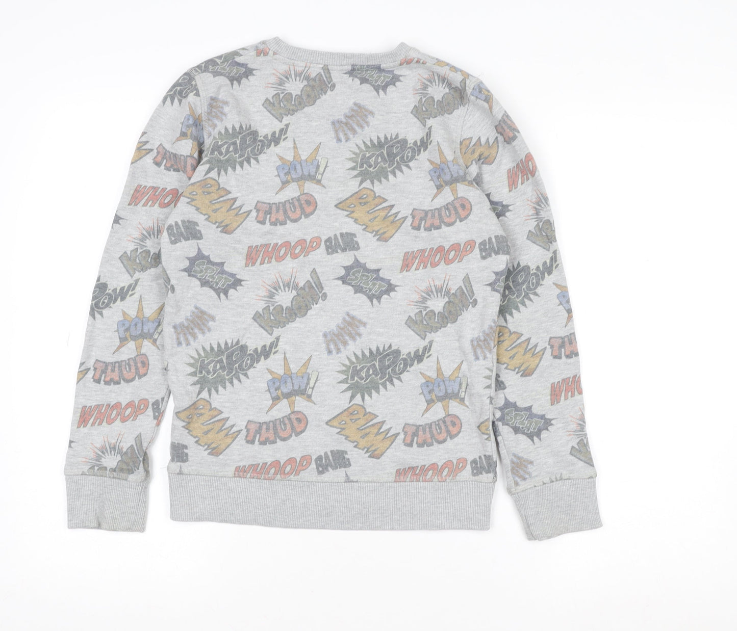 Next Boys Grey Comic Print Pullover Sweatshirt 11 Years Regular Fit