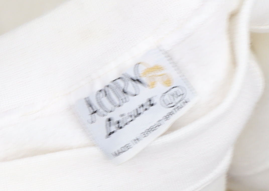 Acorn Leisure Womens Ivory Fox Embroidered Pullover Sweatshirt Size 12