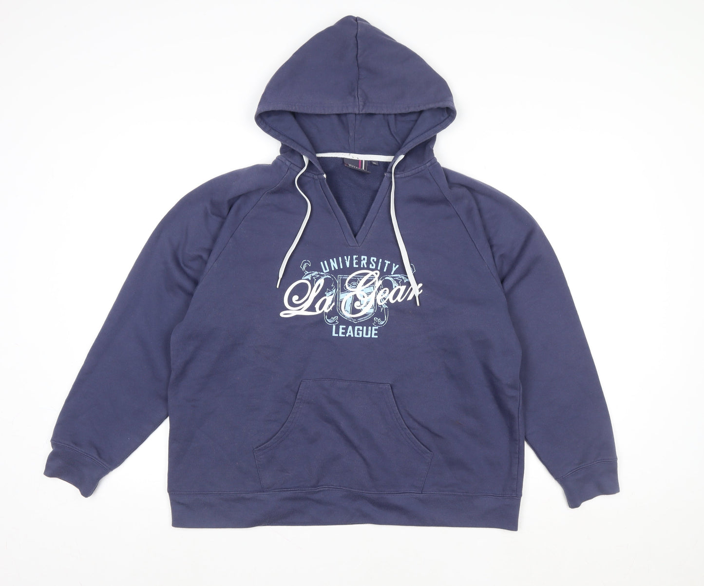 LA Gear Men Blue XL Pullover Hoodie University Sports Fleece