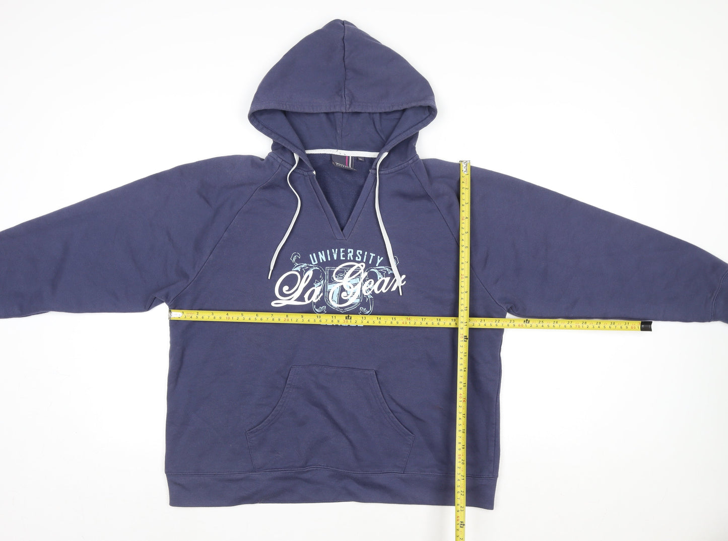 LA Gear Men Blue XL Pullover Hoodie University Sports Fleece