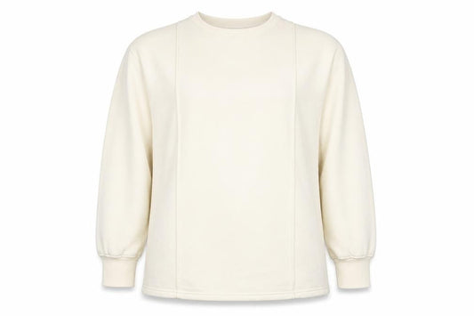 PrettyLittleThing Women's Beige Long Sleeve Pullover Sweatshirt UK 10
