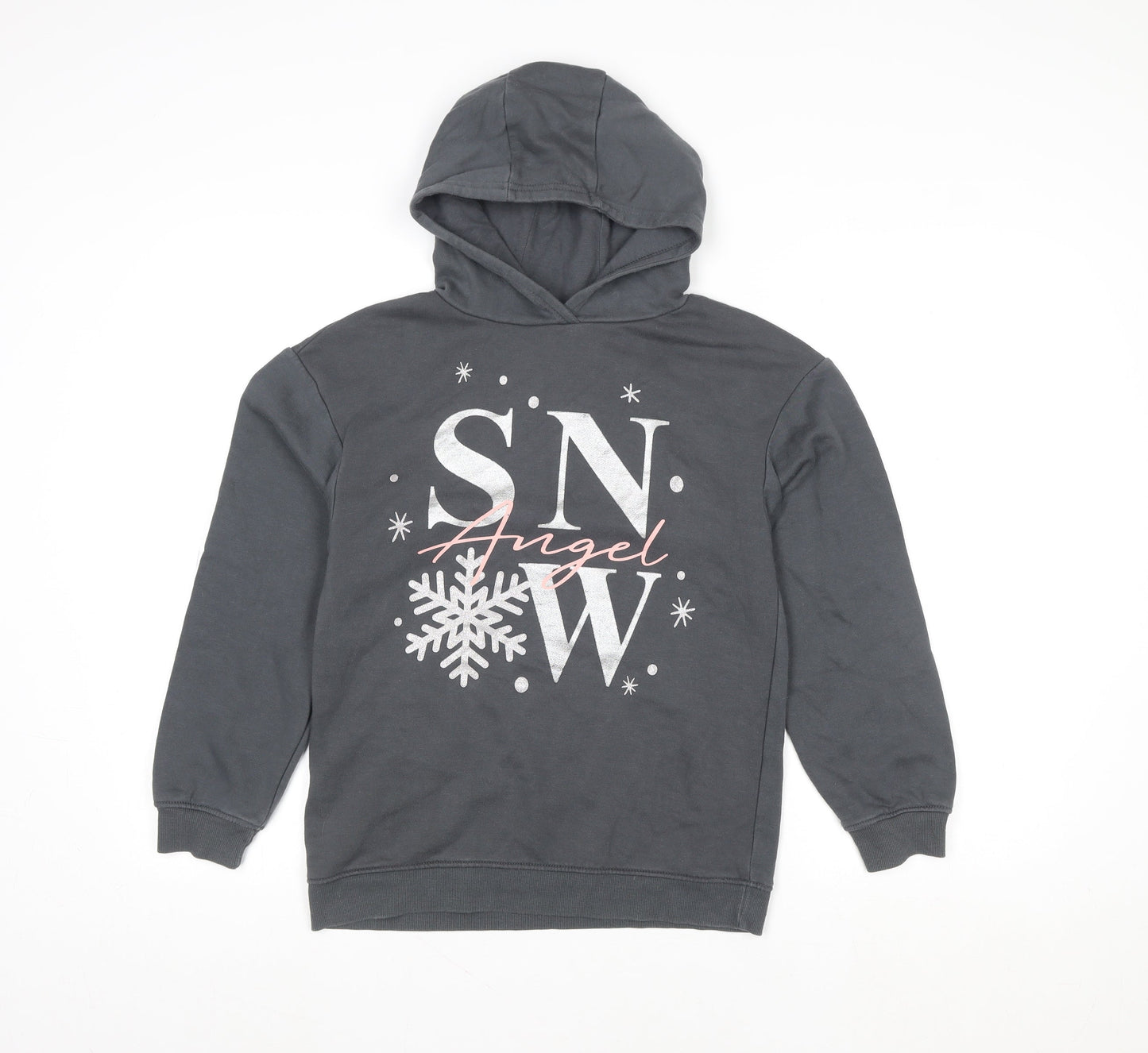 Primark Womens Grey Snow Angel Pullover Hoodie Size M